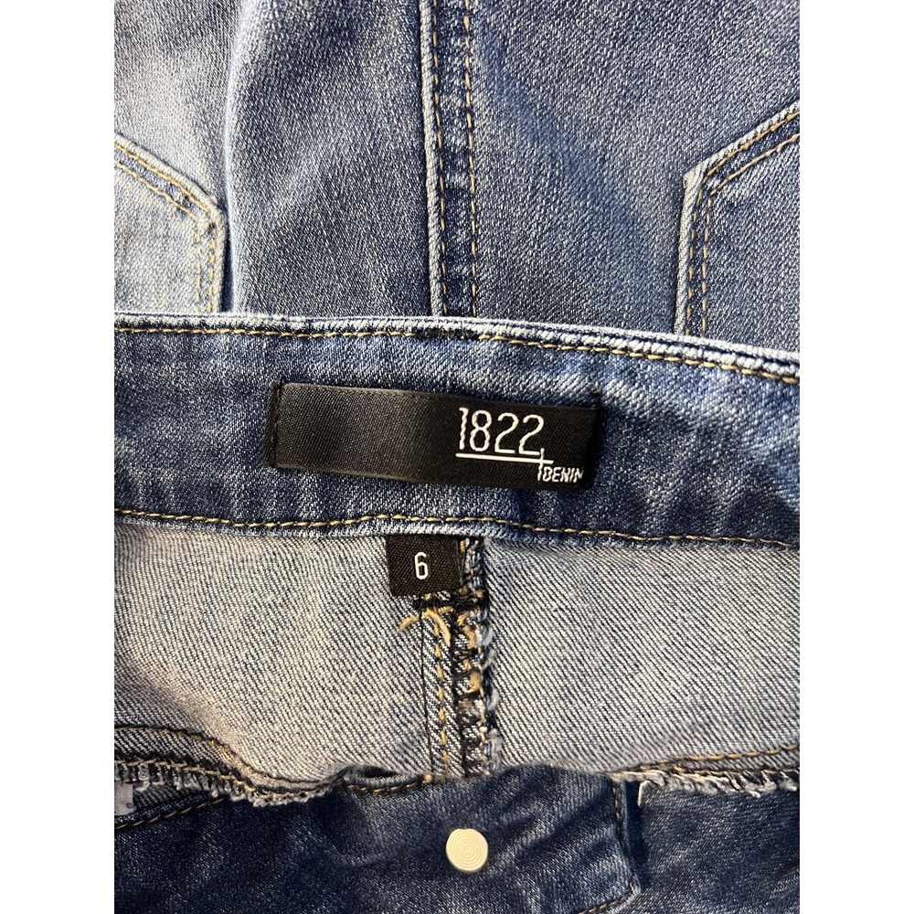 1822 Jeans With Distressed Hem Size 6 Stretch - Picture 7 of 9